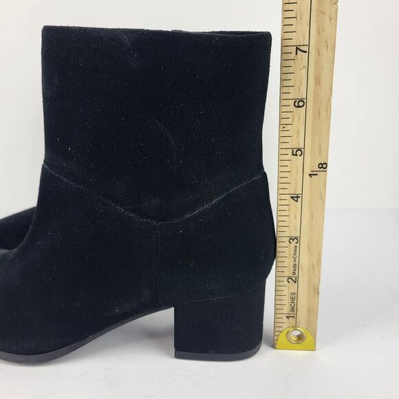 Blondo Amy Waterproof Black Suede Ankle Boots Block Heel Zip Up Size 6M - Picture 3 of 11
